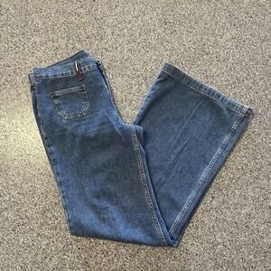 Tommy Hilfiger Jeans Womens 31x33 Vintage Y2K 2004 Mid Rise Flare Wide